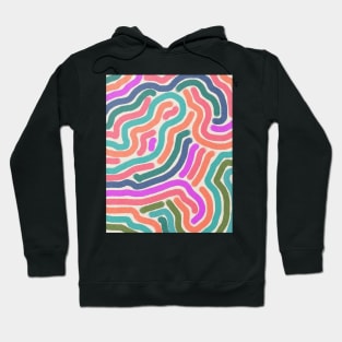 Line art, Abstract pattern, Retro abstract art Hoodie